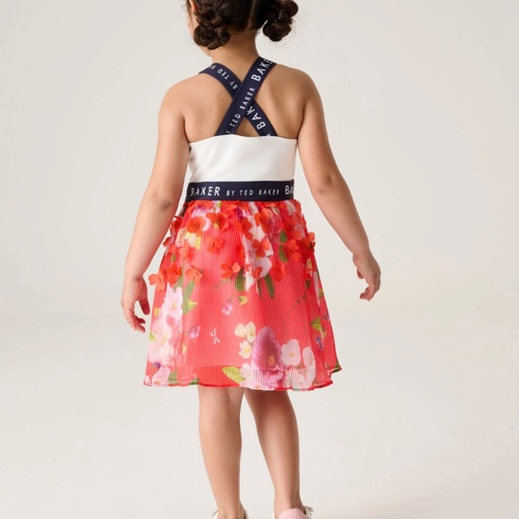 Baker by Ted Baker - 3D Floral Fit & Flare Dress Sz. 12 yrs - Picture 3 of 10